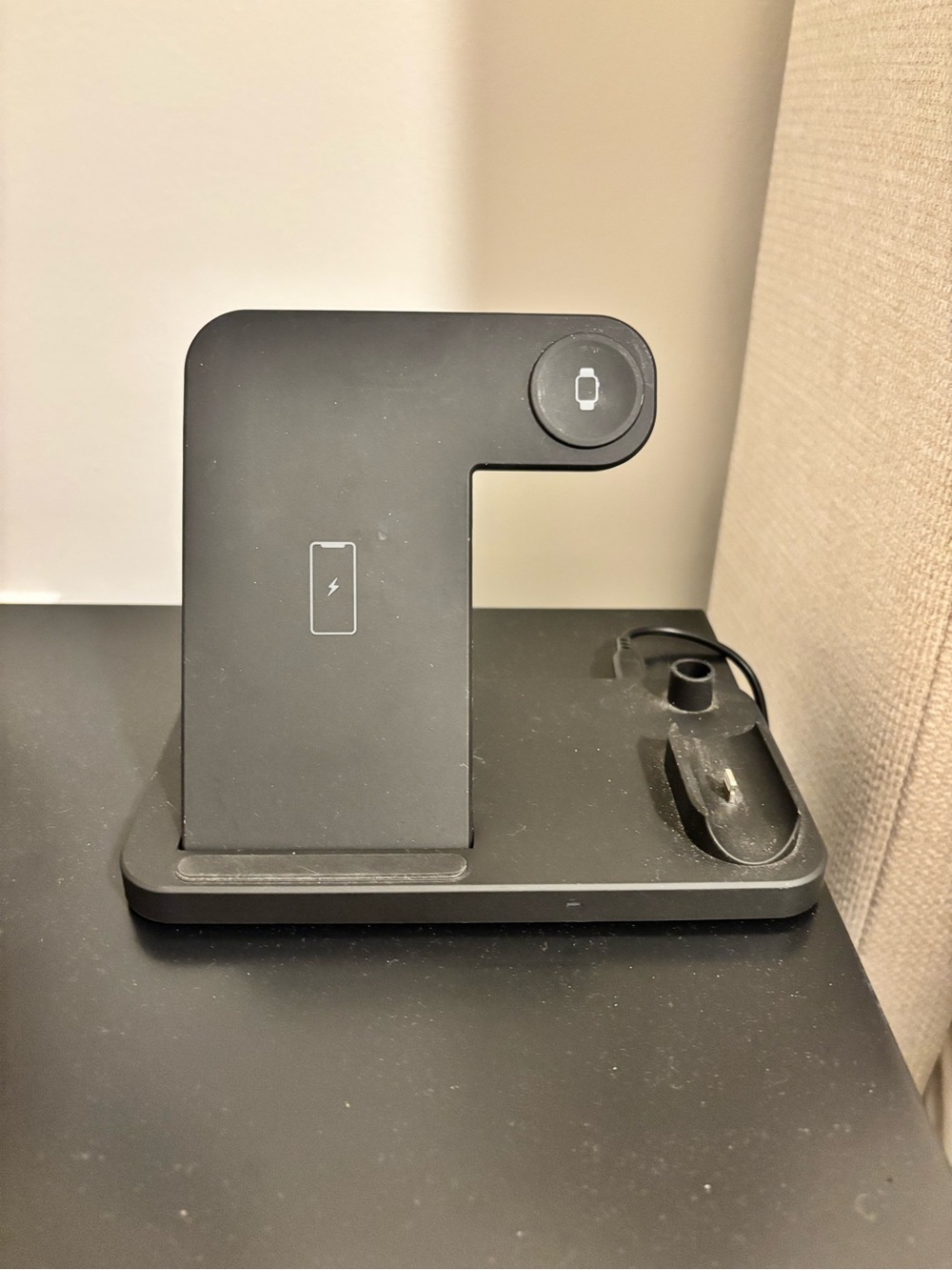3-in-1 Wireless Charging Stand in Matte Black